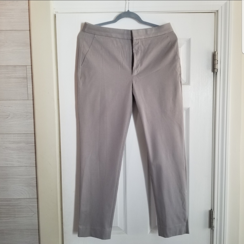 Banana Republic Light Gray Women's High Rise Slim Ankle Tailored Career Pant 8